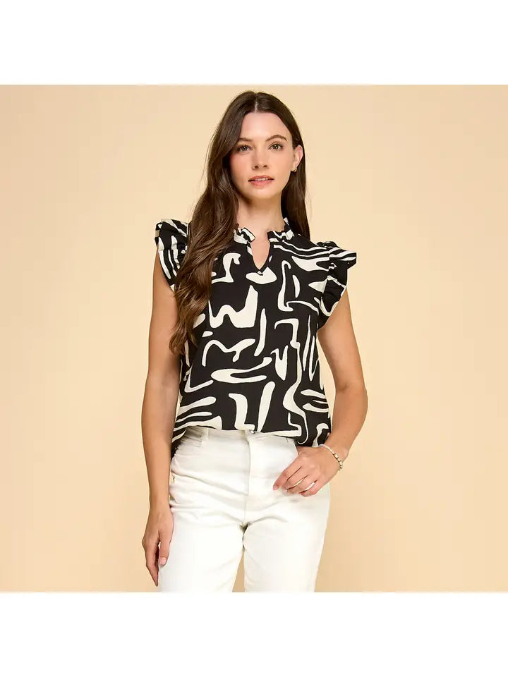 Skye Abstract Print Blouse