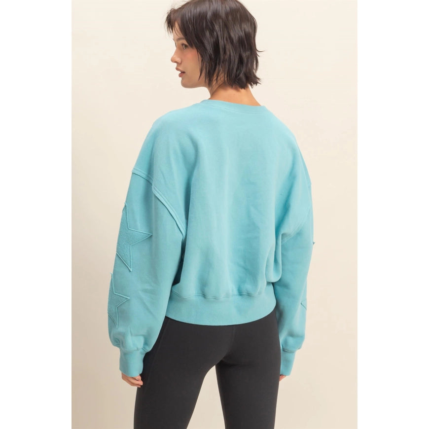 Janice Sky Blue Knit Top