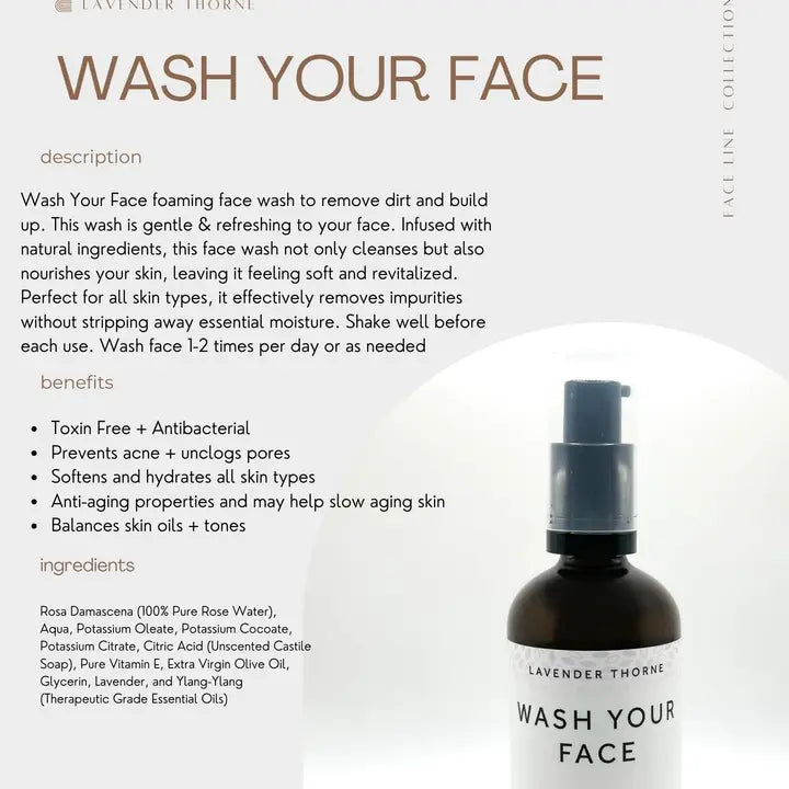 Lavender Thorn Wash Your Face
