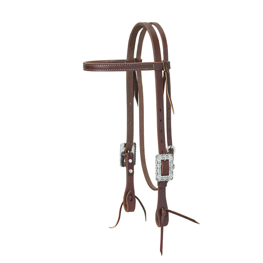 Weaver Working Tack Browband Headstall w/ Scalloped  Buckle