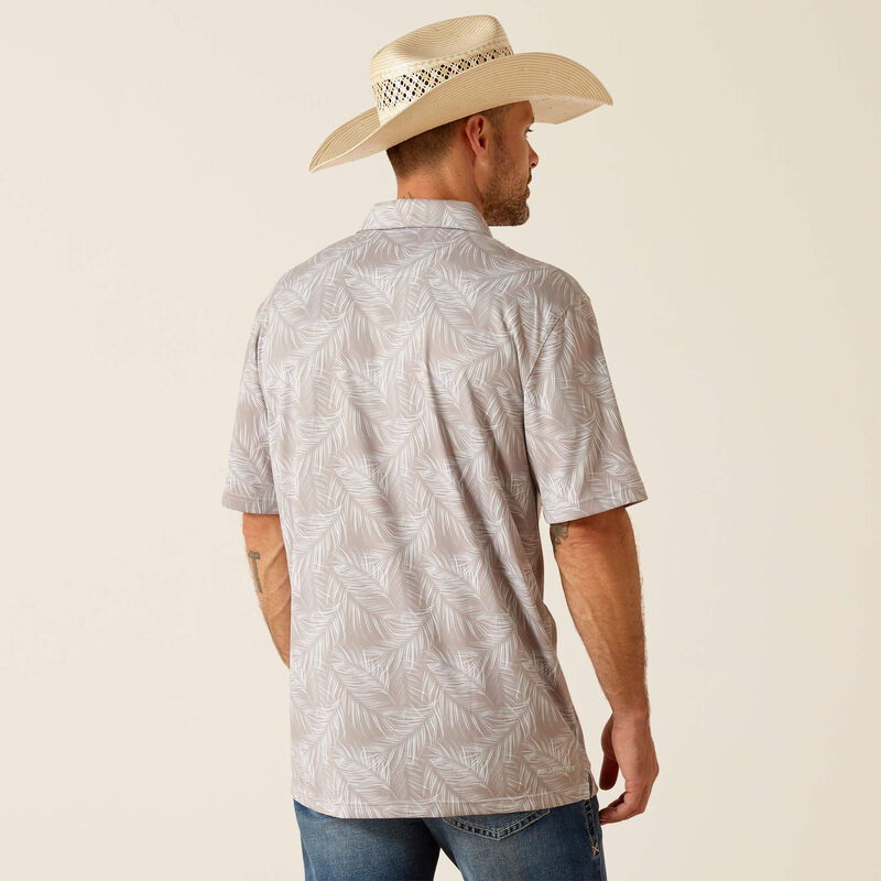 Ariat Adrian Print Polo Grey