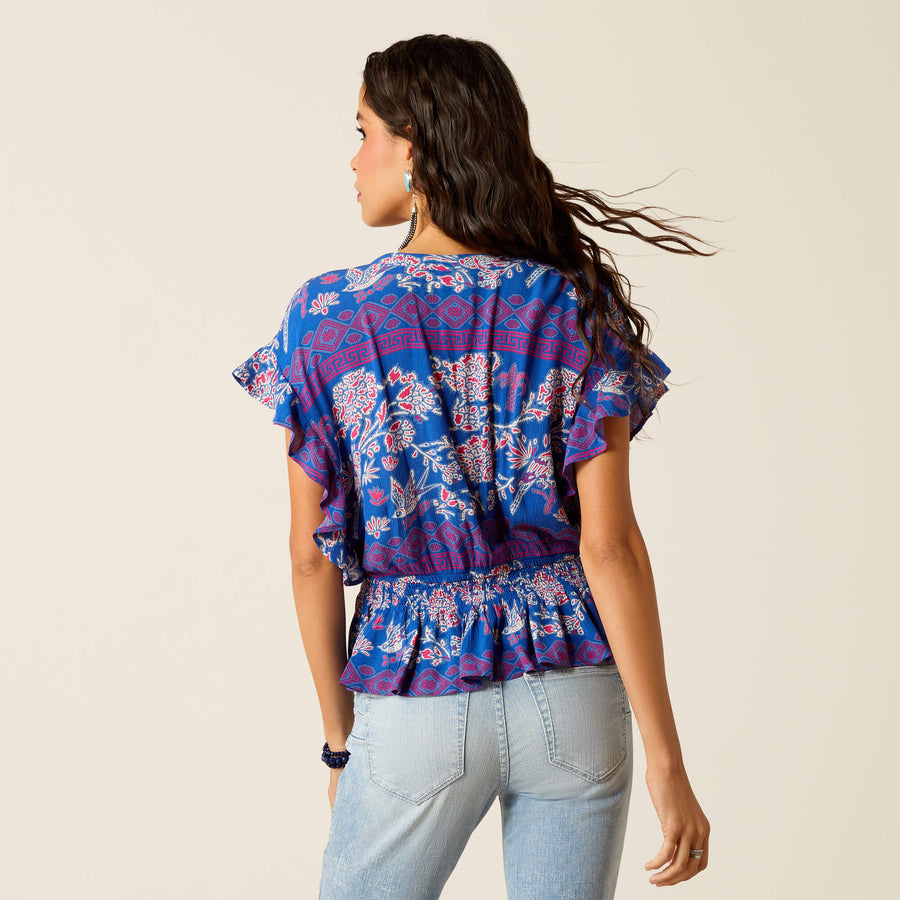 Ariat Cortez LS Top Candelia Print