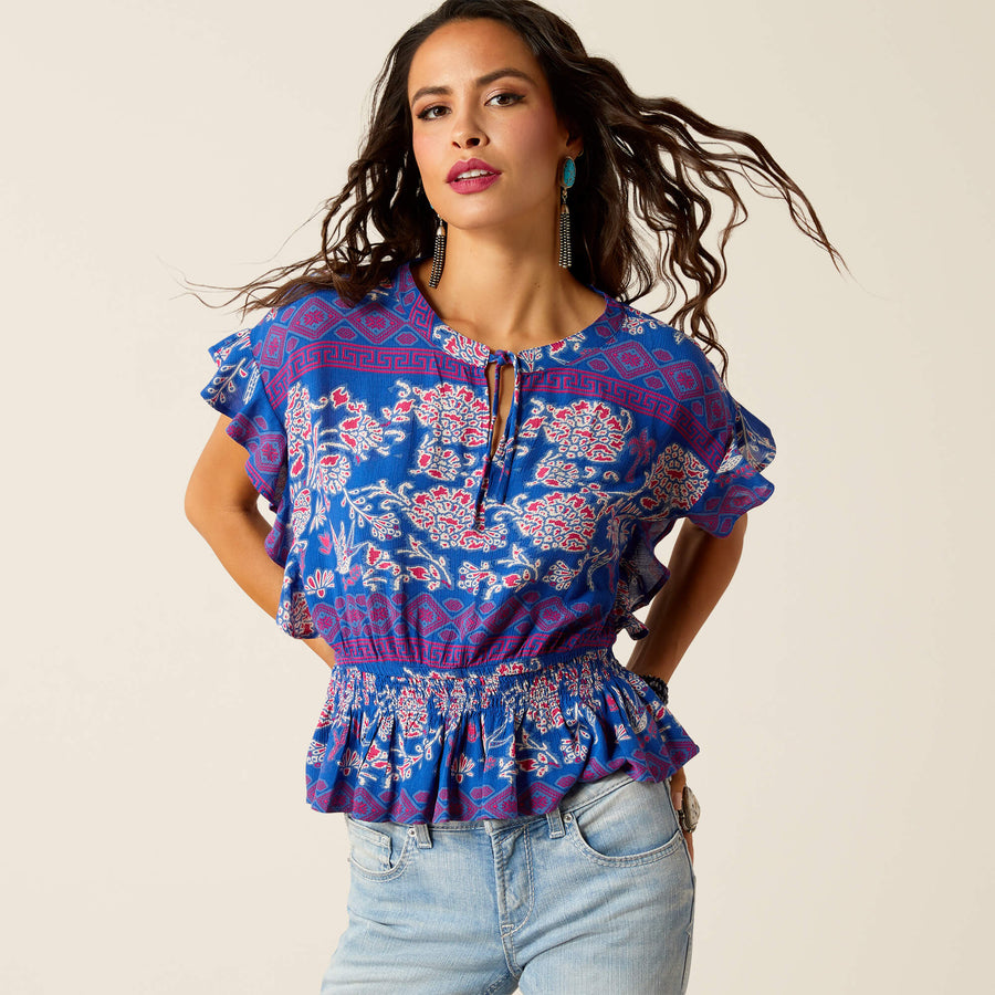 Ariat Cortez LS Top Candelia Print