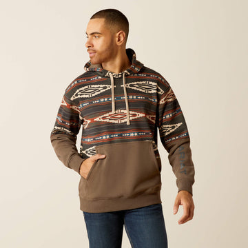 Ariat Men's Color Block Hoodie Brindle