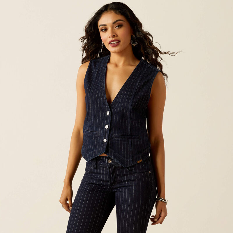 Ariat Tailored Vest Silver Stripe