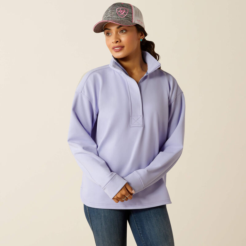 Ariat Breeze Sweet Lavender Logo 1/2 Zip Sweatshirt