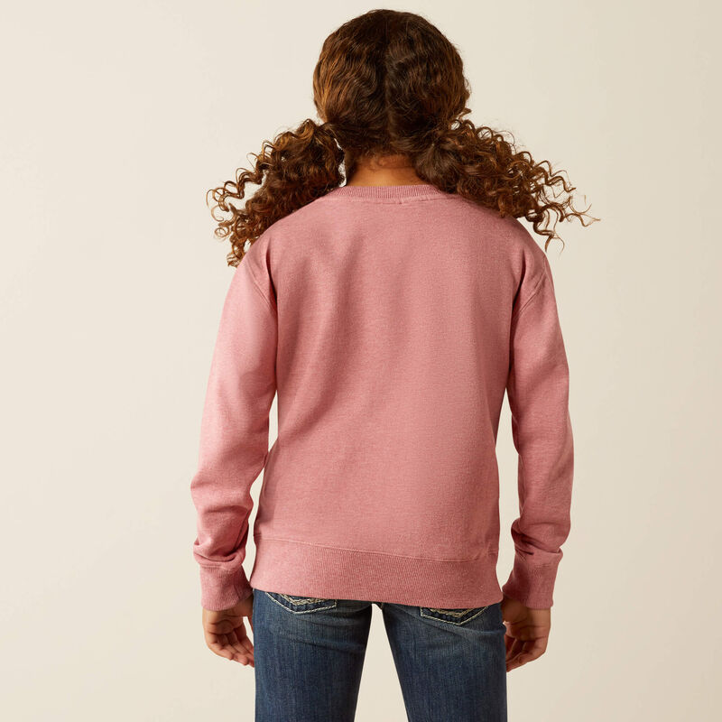 Ariat Girls Rose Wine Heather Rider Sweatshirt