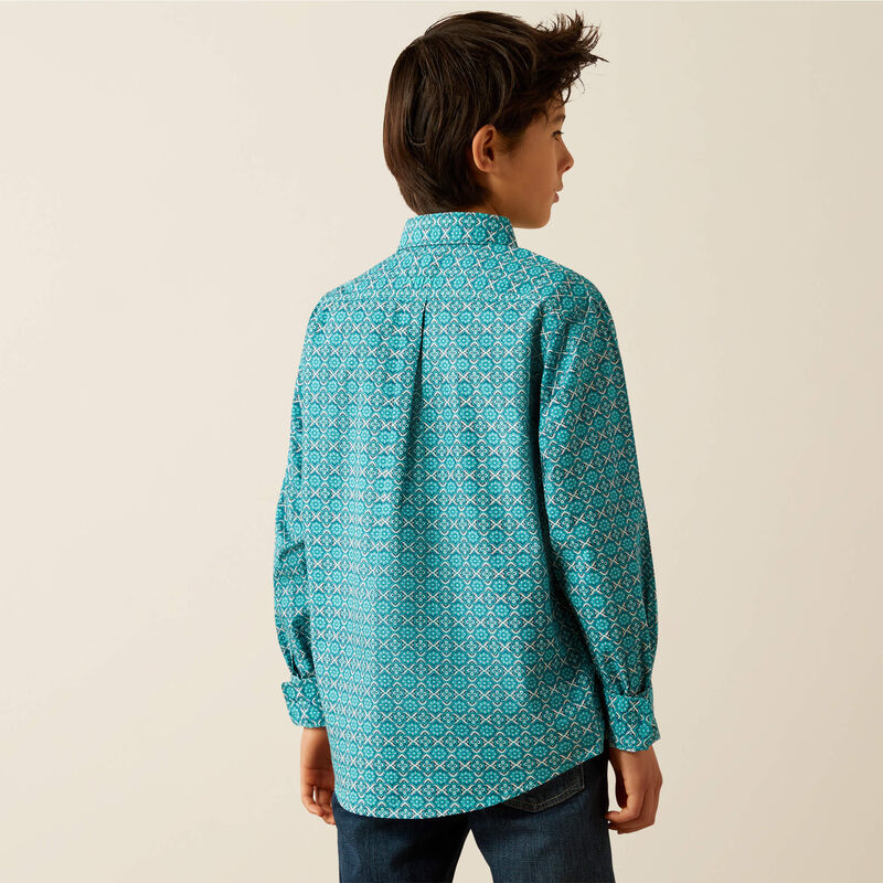 Ariat Boys Jordy L/S Shirt Blue