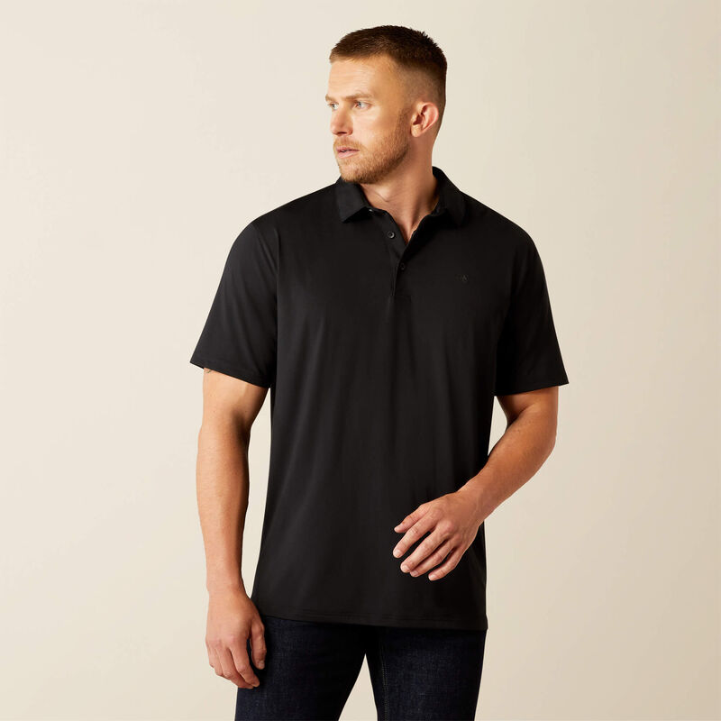 Ariat Men's 360 Airflow Short Sleeve Polo Black