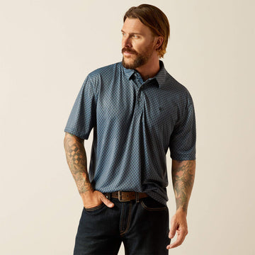 Ariat Newsboy Blue Print Polo