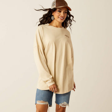 Ariat Womens Summer Sand Canvas Oversized T-Shirt