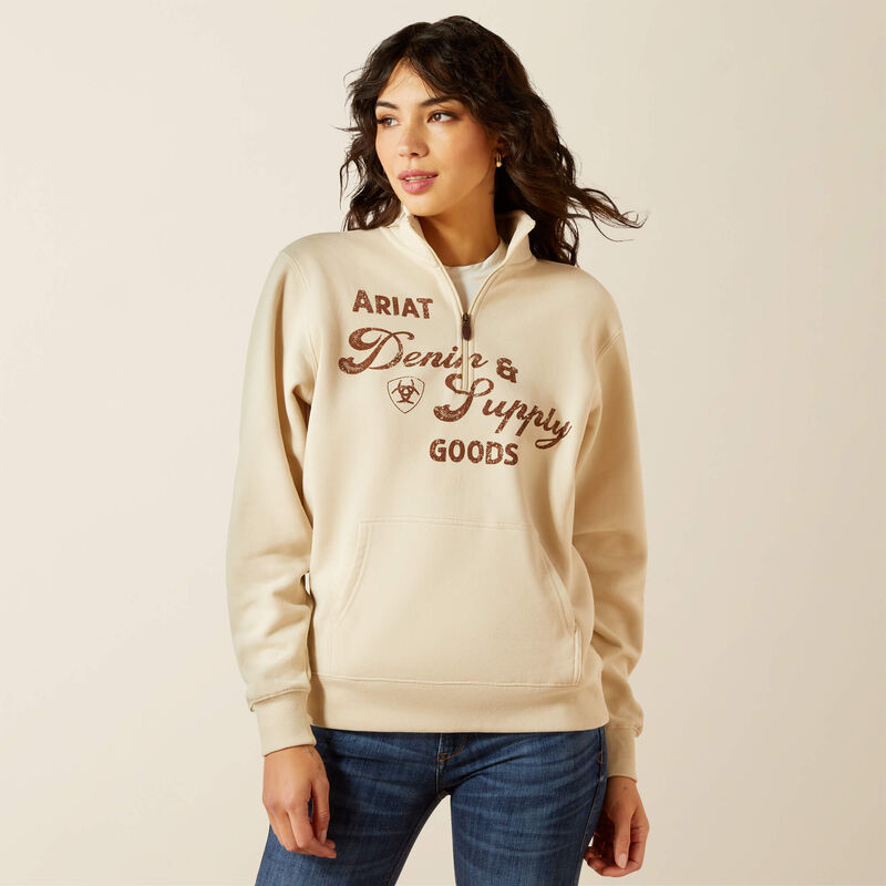 Ariat Denim & Supply 1/2 Zip Sweatshirt