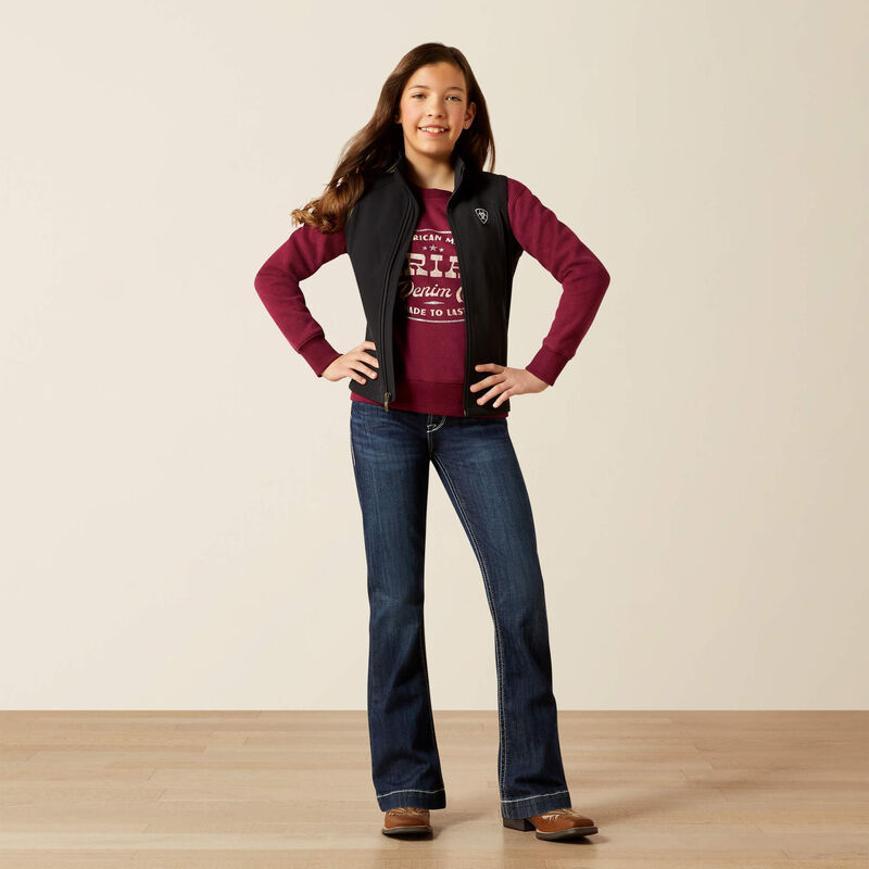 Ariat Girl's Softshell Vest Black Southwest