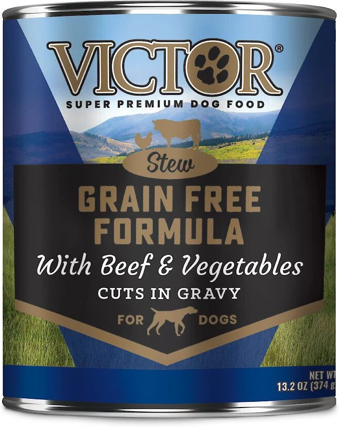 Victor Beef & Vegetables Stew Cuts in Gravy Grain-Free Canned Dog Food