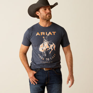 Ariat Men's Last Bronco SS Tee Navy