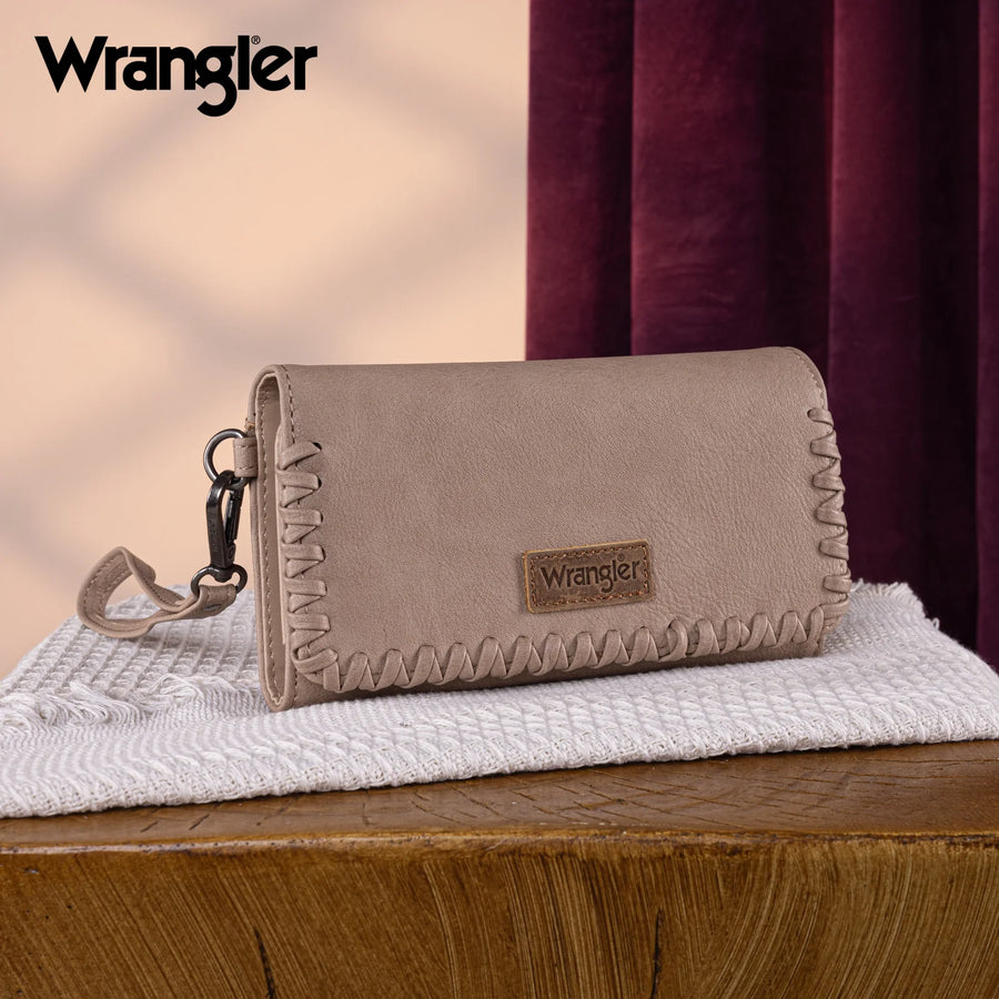 Wrangler Whipstitch Wristlet Wallet