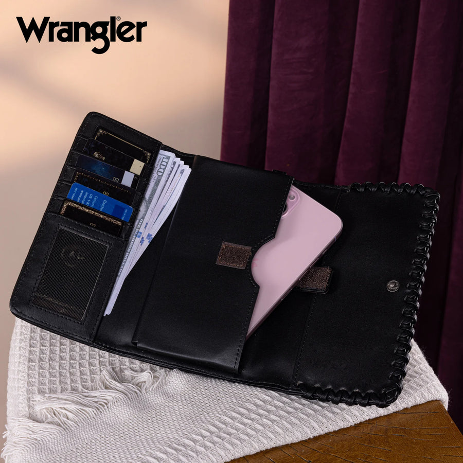 Wrangler Whipstitch Wristlet Wallet