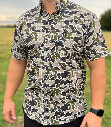 Embry Marsh Duck Camo Button Up