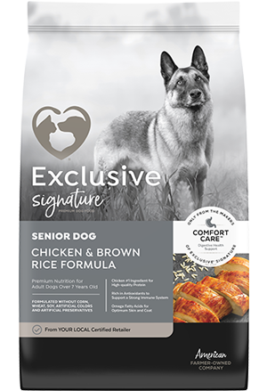 Exclusive Signature Senior Dog Chicken & Brown Rice Formula 30lb