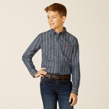 Ariat Boy's Rochard L/S Chambray Blue