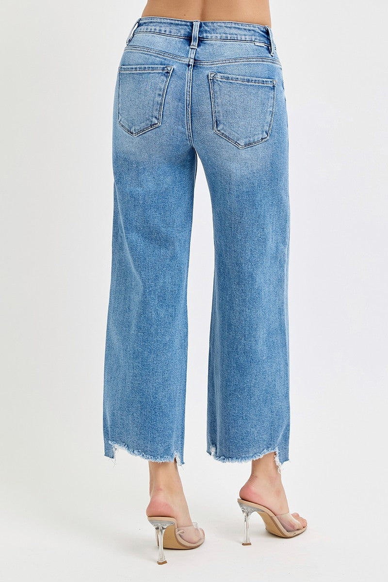 Risen Layla H/R Crop Wide Leg Jean