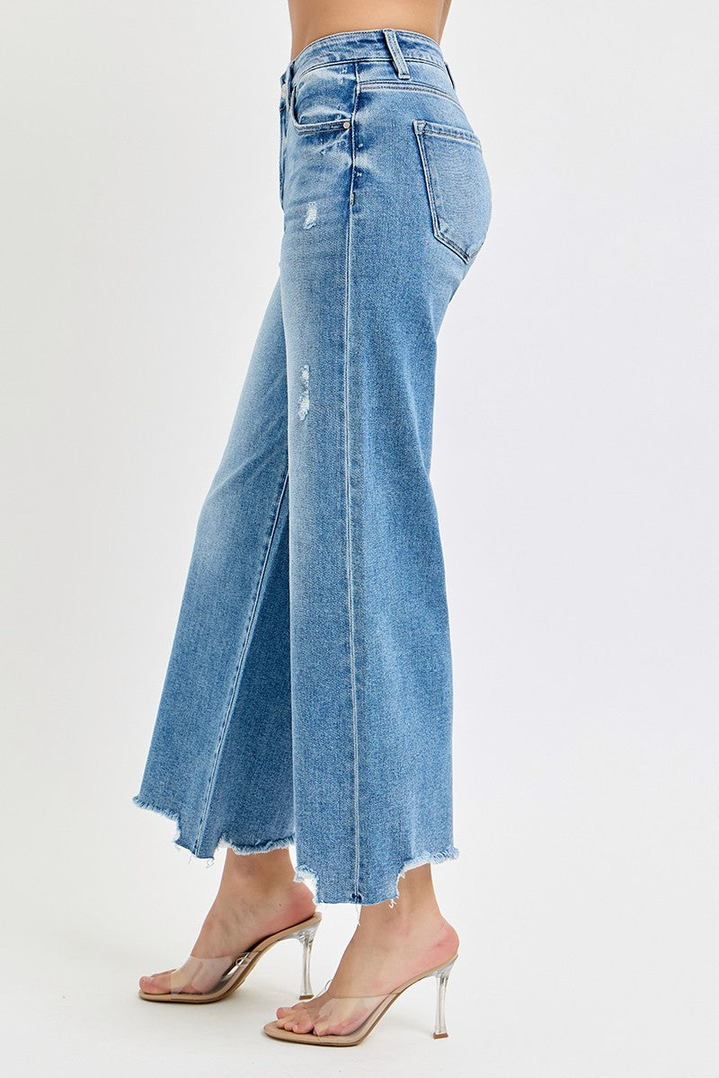 Risen Layla H/R Crop Wide Leg Jean