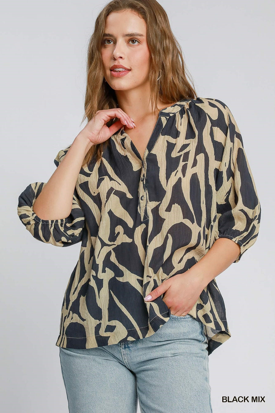 Umgee Virginia Print Top