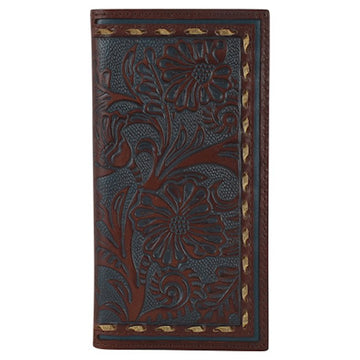 Red Dirt Rodeo Wallet Brown W/Grey Washed Tooling