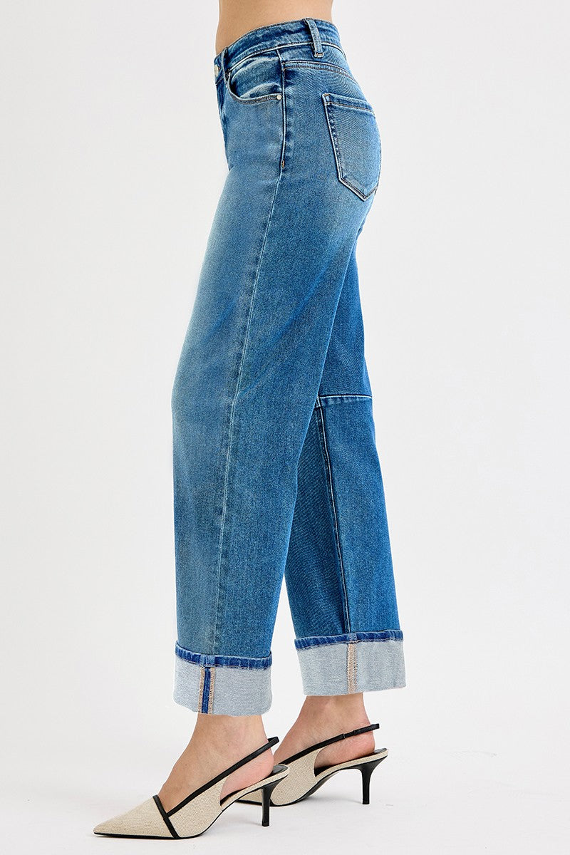 Risen Slouchy Crop Barrel Jean