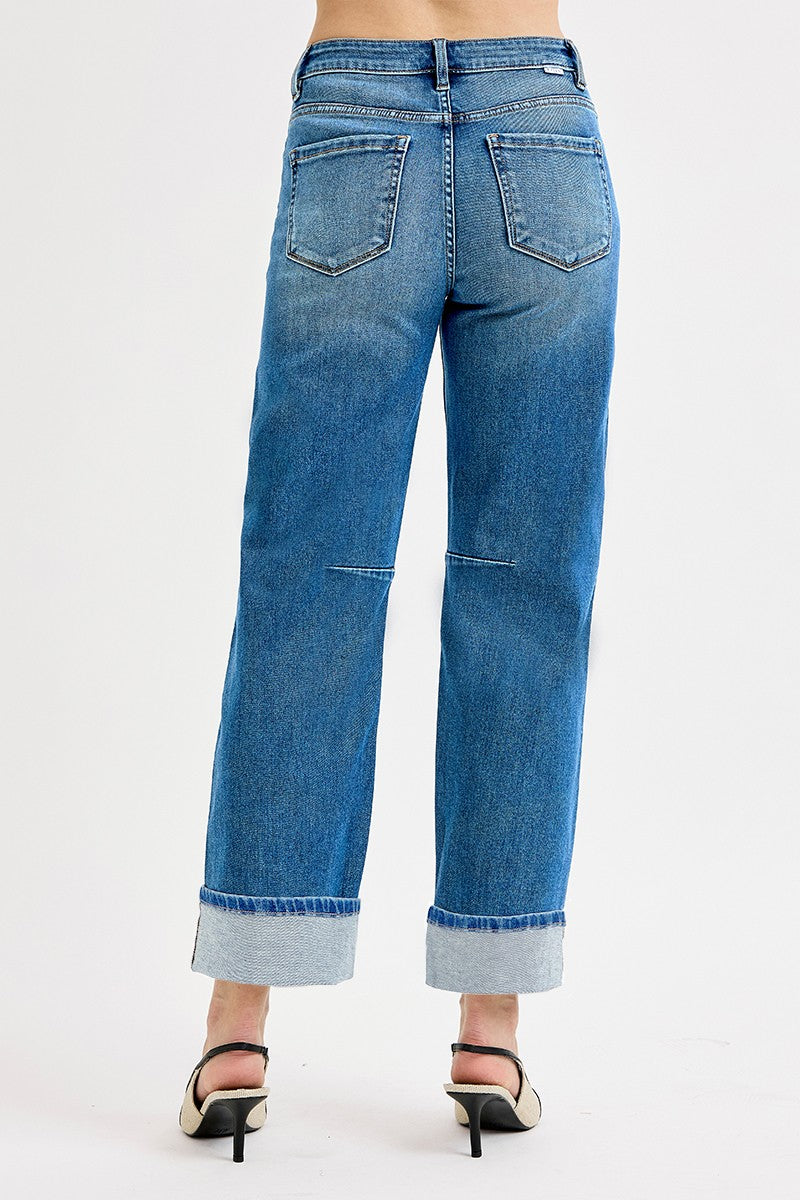 Risen Slouchy Crop Barrel Jean