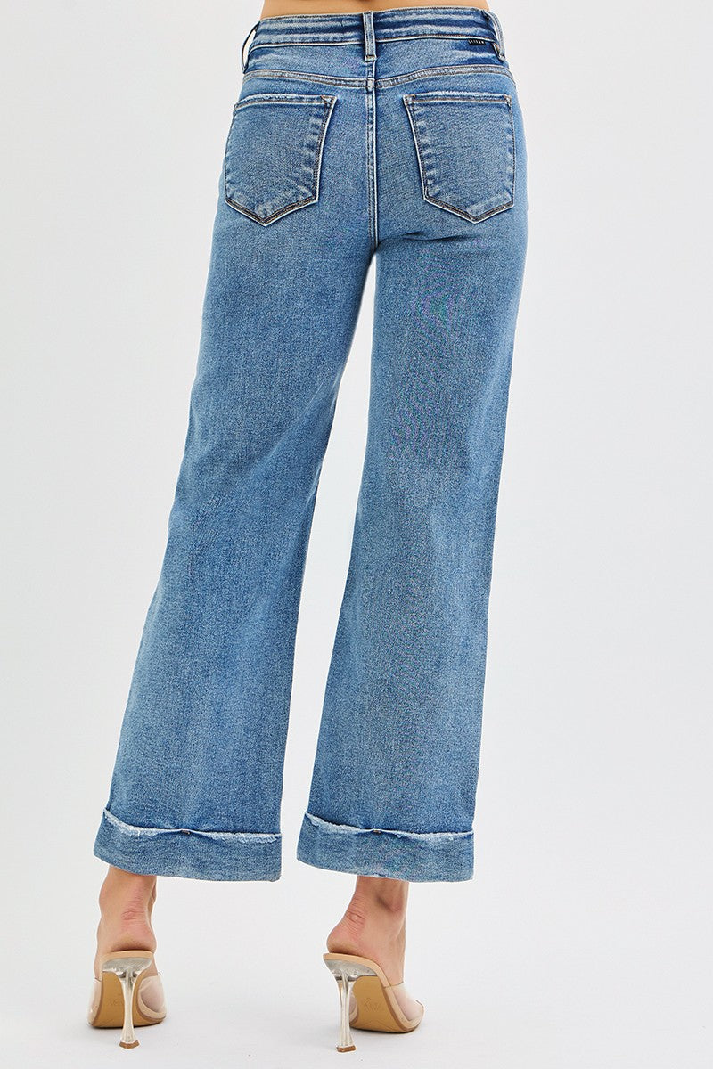 Risen Nila M/R Crop Cuffed Straight Jean