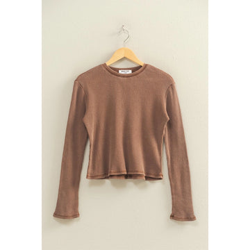Makenna Chestnut Knit Top