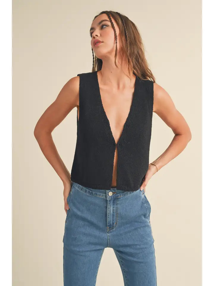 Raylee Hook Vest Cardigan Top