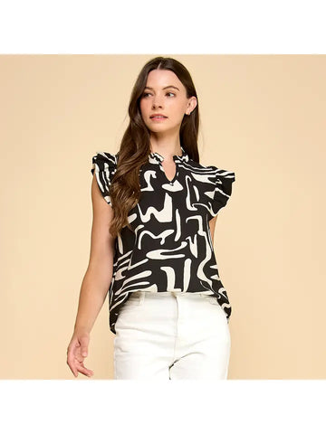 Skye Abstract Print Blouse