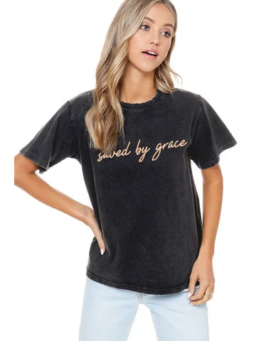 Zutter Saved By Grace Puff Tee