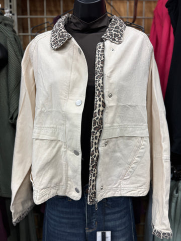 Jeanie Leopard Cream Jacket