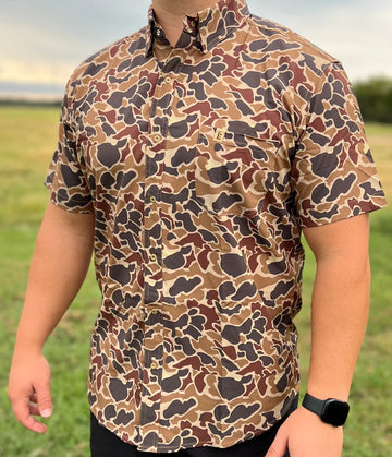 Embry Duck Camo Button Up