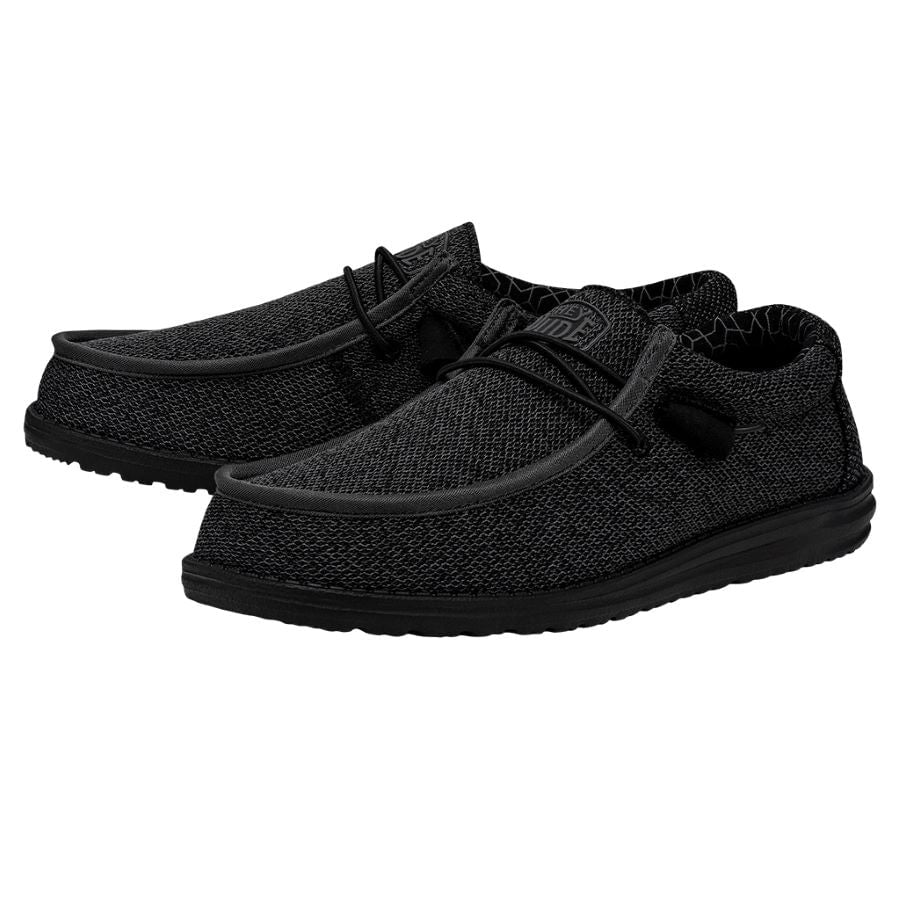 Hey Dude Wally Sox Wide Micro Total Black