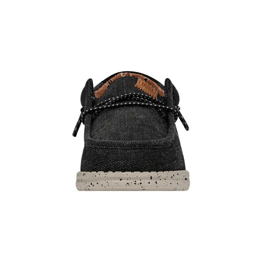 Hey Dude Wally Youth Washed Canvas Black