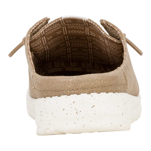 Hey Dude Wendy Slip Stretch Canvas Walnut