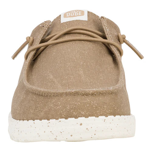 Hey Dude Wendy Slip Stretch Canvas Walnut