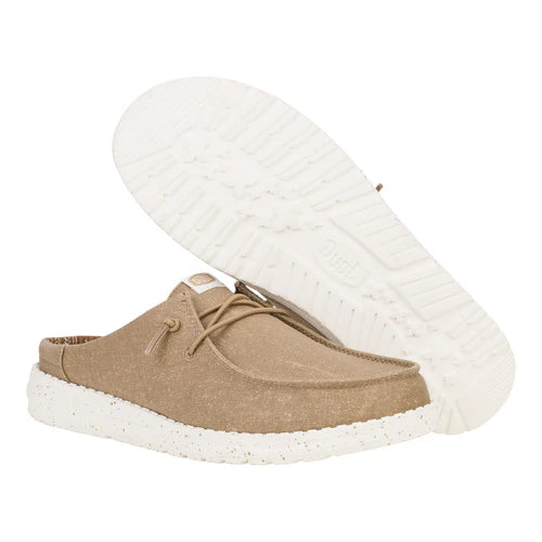 Hey Dude Wendy Slip Stretch Canvas Walnut