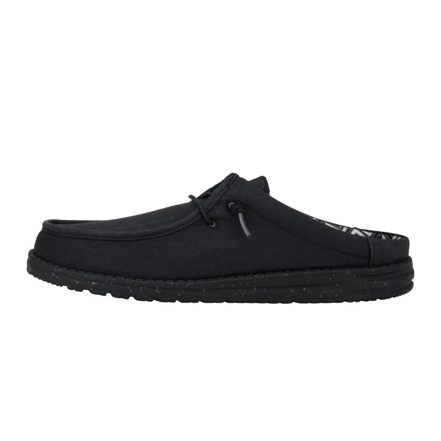 Hey Dude Wally Slip Canvas Black/Black