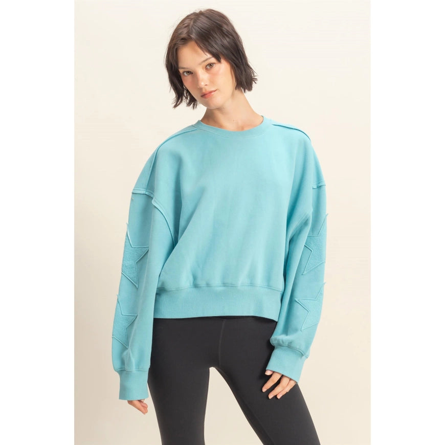 Janice Sky Blue Knit Top