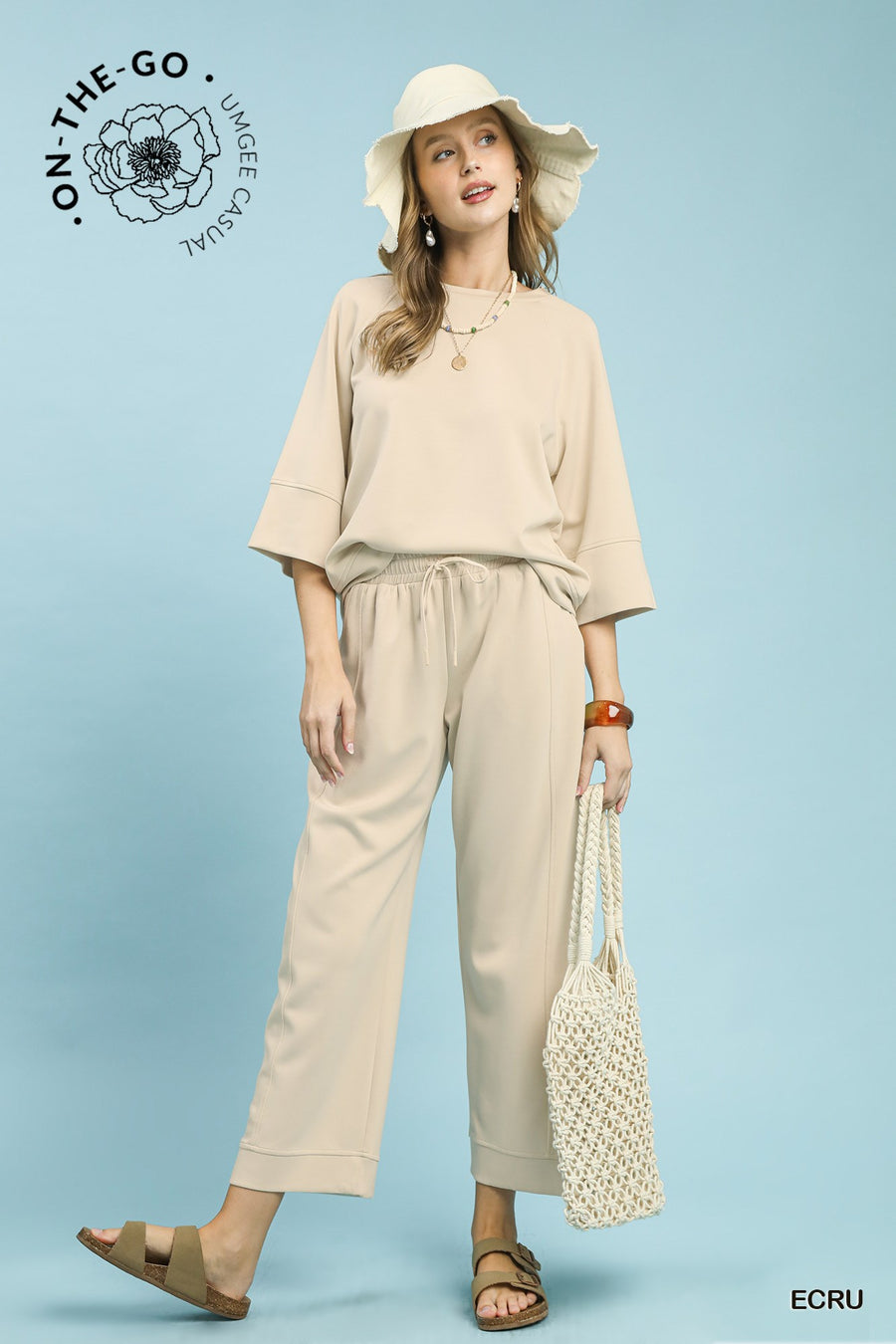 Umgee Ecru Flare Sleeve Top