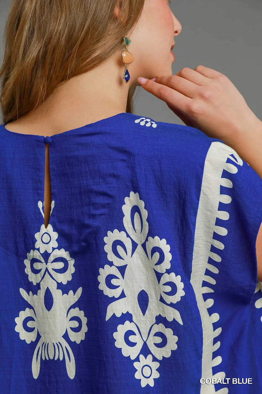 Umgee Cora Print Poncho Top