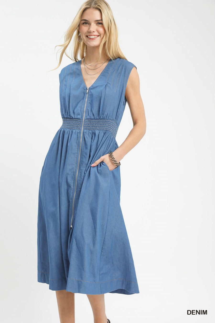 Umgee Wanda Denim Midi Dress – McGregor General Store