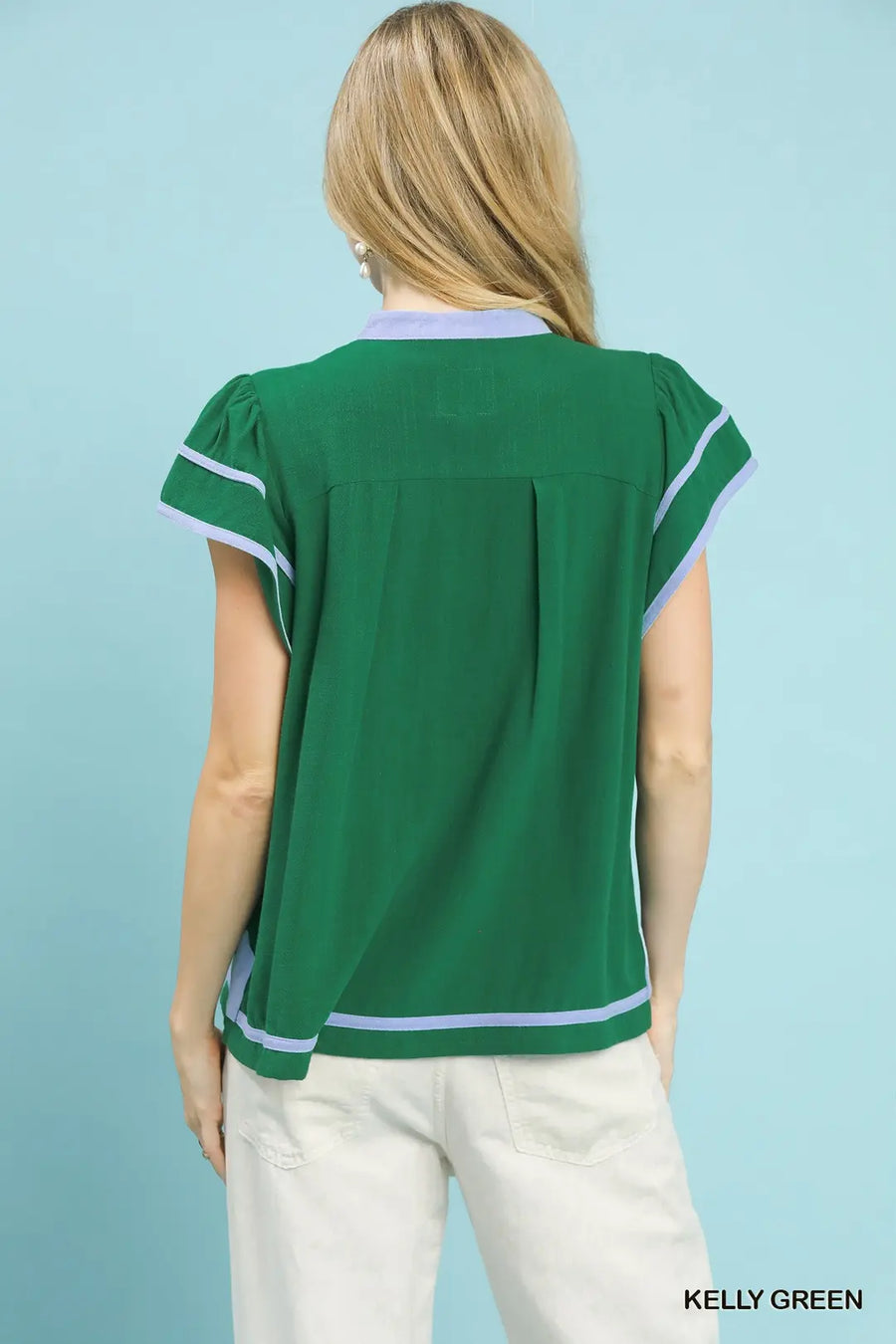Umgee Kelly Cottom Kelly Green Top