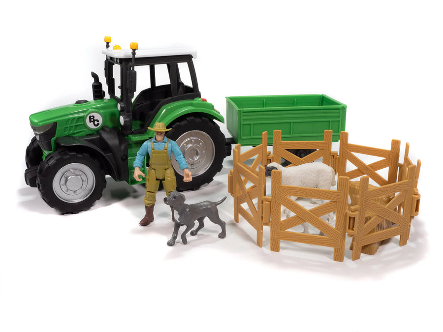16-Piece Sheep Farmer & Tractor Playset