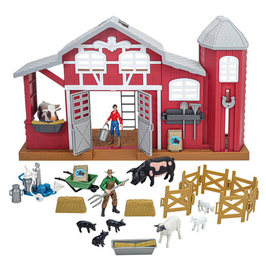 Big Country Dairy Barn 38 Piece Playset